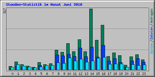 Stunden-Statistik im Monat Juni 2010
