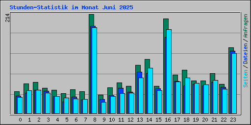 Stunden-Statistik im Monat Juni 2025